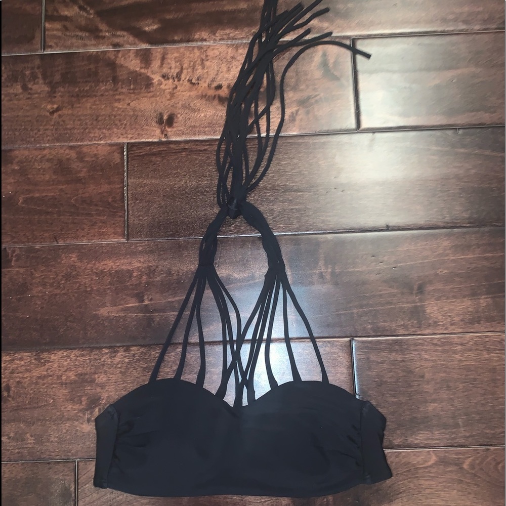 Black multiple strap swimsuit
